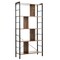 Industrial 4 Tier Bookshelf Open Bookcase with Metal Frame Storage Shelf for Living Room Office Bedroom